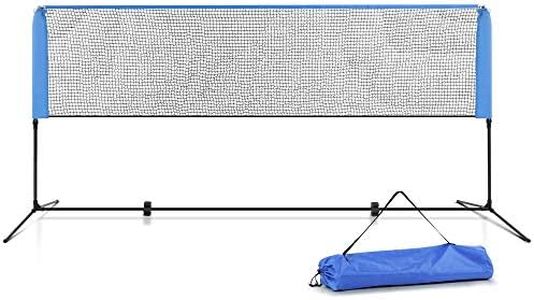 Everfit Tennis Net, 3m Wide Practice Nets Portable Volleyball Badminton Goal Netting Screen Outdoor Backyard Beach Equipment, with Carry Bag Height Adjustable Blue