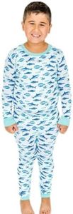 Zip N' Bear Buttery Soft Pajamas for Kids - Styled By Kardashians - Fin FrenzyPajamas For Boys - Naturally Hypoallergenic and Ultra-Breathable - Age 11/12 Years Blue