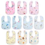 Vicloon Baby Bandana Dribble Bibs Drool Bibs, 10pc Infant Teething Soft and Absorbent with Adjustable Snaps, Bib Set for Unisex Newborn Toddlers Aged 0-36 Months