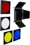 Fotodiox Fotodiox Universal Barndoor Kit with 45 Degree Honeycomb Grid & Color Gels, for Bowens Gemini Standard, Classica Powerpack, R Series, Rx Series and Pro Series Strobe Flash Light with