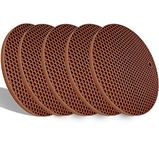 Extra Thick Silicone Trivets Pot Holder and Oven Mitts, Heat Resistant Trivets for Hot Dishes,Nonslip Insulation Honeycomb Rubber Hot Pads for Countertop,Multi-Purpose Flexible Mats,Set of 5 Coffee