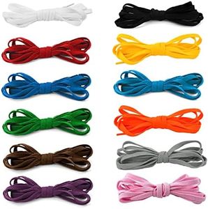 EKIND 12 Pairs 45" Flat Coloured Athletic Shoe Laces for Sports Shoes Boots Sneakers Skates Fits All Adult and Kids (12 Colors)