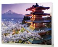 WOWDECOR Art Supplies Mount Fuji Japanese Landscape DIY Paint by Numbers Kits 40 x 50cm with Painting Brushes Canvas (No Frame)