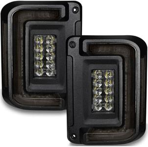 ORACLE Lighting 5891-504-T Pair of Tinted Flush Mount LED Tail Lights fits 2007 2017 Wrangler JK - Low-Profile Attractive Design, High-Powered Reverse Light