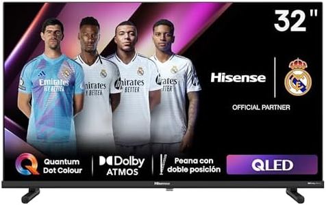 Hisense 32A5NQ - QLED TV, 32 Pulgadas, Dolby Atmos, Modo Juego, Entrada Tipo C, Peana con Doble posición, función Compartir en el televisor, DVB-T2, Auto ordenación Canales TDT (Nuevo 2024)