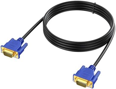 VGA Cable 10 Feet, VGA Computer Cable Adapter Cord HD15 1080P Full HD High Resolutionfor TV Computer Projector-Blue