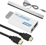 CUDCAY 3 in 1 Wii HDMI Adapter Wii to HDMI Adapter for Smart TV + Wii Sensor Bar Wired Motion Sensor Bar + 5ft High Speed HDMI Cable Compatible with Nintendo Wii