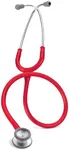 3M Littmann Classic II Pediatric Stethoscope, 2113R, Stainless Steel Chestpiece, 28" Red Tube