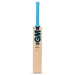 GM Neon 202 Kashmir Willow Cricket Bat for Leather Ball | Size-5 | Light Weight | Ready to Play| Free Cover|