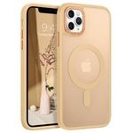 BENTOBEN Case for iPhone 11 Pro Max Case, [Compatible with MagSafe] Translucent Matte Slim Shockproof Women Men Girl Protective Case Cover for iPhone 11 Pro Max 6.5", Light Gold