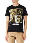 Unknown Men's Let It Be Sepia T Shirt, Black, L UK