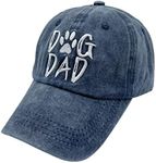 Waldeal Men's Dog Dad Washed Adjustable Baseball Cap Dog Lover Hat, Navy, Dog Dad Embroidered - Navy, One Size