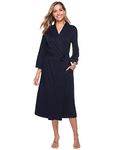 Hyppry Maternity Nursing Robe Hospital Gown Delivery Nightgowns Ladies Absorbent Towel Robe Housecoat Holiday,Blue,XXL