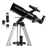 Celestron - PowerSeeker 80AZS Telescope - Manual Alt-Azimuth Telescope for Beginners - Compact and Portable - Bonus Astronomy Software Package - 80mm Aperture