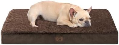 EHEYCIGA Orthopedic Medium Dog Beds for Small Dogs with Removable Washable Cover for Crate, Brown, 30x20