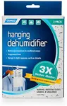 Camco 44286 Fragrance Free Hanging Dehumidifier-Convenient Hook Absorbs up to 3x Its Weight in Water, Reduces Moisture and Humidity in Closets and Tightly Confined Spaces, 2 Pack