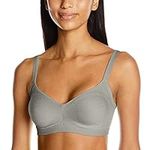 Warners womens Easy Does It No Bulge Wire-Free T Shirt Bra, Grey Heather, Small US