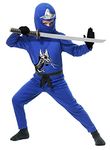 Charades Ninja Avenger Series II with Armor Child's Costume, X-Small Blue