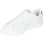 TRETORN Womens Center Court Leather Sneakers, White/Red, 7