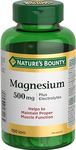 Nature's Bounty Magnesium 500 mg Plus Electrolytes, 150 Tablets (Package May Vary)