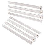 OMIDEAS 400mm High Quality Roller Drawer Slides/Runners Bottom Fix Metal White, Pack of 2 Sets