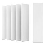 DrKlang 6 Pack Acoustic Panels, 47.2" x 11.8" Decorative Soundproofing Panels, Wall and Ceiling Acoustical Treatment Tiles, Great to Reduce Echo and Noise for Home and Office - White