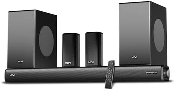 Mivi Superbars Cinematic 900W Premium Dolby Home Theatre System [New Launch] with Dual Wireless Subwoofers soundbar, 5.2 Channel, EQ & Input Modes, BT v5.3, Sound bar (Installation Included)