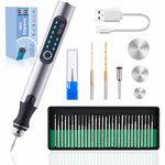 USB Rechargable Engraving Pen with 35bits,Mini Electric Engraver Etching Machines Cordless Rotary Tools Engraved Jewelry Stone Metal Plastic Wood Resin Model