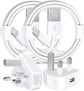 iPhone Charger Plug and Lightning Cable, [Apple MFi Certified] iPhone USB Fast Wall Charging Adapter with 2 Pack Lightning to USB Fast Charging Cord for iPhone 13/12/11/XS/XR/8/7/6/6s Plus/SE/iPad