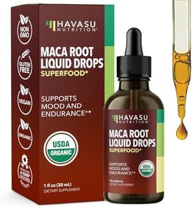 Organic Maca Root Drops Liquid - Supports Endurance, Mood, and Performance in Men & Women - Black Maca to Promote Overall Health & Support Fertility - Alcohol Free, Non-GMO, Vegan, Unflavored, 30mL