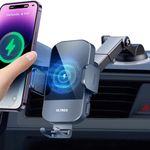 ULTRICS Wireless Car Charger, 15W Fast Charging Automatic Car Wireless Charger Phone Holder Mount with Auto Clamping for iPhone 15 Pro Max/16/14 Pro/13/12/XS/XR/X and Galaxy S23 Ultra/S22+/S21/Note 20