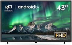 FPD 43 Inch Smart TV Full HD 1080p LED TV Frame Flat Screen Television with Google Cast Streaming Live Ultra Thin Android TV, Bluetooth, Hdmi, WiFi, (Palette-Series, 2025)