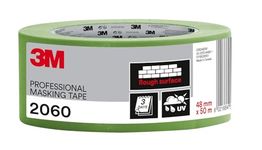 3M Professional Masking Tape 2060, Rough Surfaces, Green - 1 Roll 48 mm x 50 m - Tape Protects Surfaces and Removes Easily, Rough Surface Painting Tape for Indoor and Outdoor Use