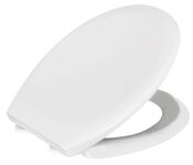 Bemis Arona Soft Close Toilet Seat. Top Fixing Toilet Seat, with Quick Release for Easy & Hygienic Cleaning. White Toilet Seat with Adjustable Plastic Hinges. Universal Toilet Seat, Oval Shape