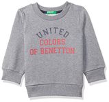 United Colors of Benetton Boys Cotton Hooded and Crew Neck Sweatshirt (30441ECOMI_OATMEAL MELANGE_2Y_OATMEAL MELANGE_2 Years-3 Years)