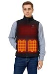 ORORO Men's Heated Softshell Gilet with Power Bank, Lightweight Soft Shell Heated Vest for Men - Charger Not Included (Black,M)