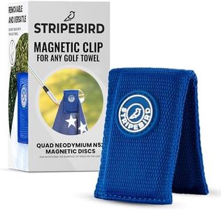 Stripebird - Magnetic Clip for Any Towel (Blue) - Highest Strength Magnet - Golf Towel Magnet - Magnetic Golf Towel - Removable from Towels - Magnetic Golf Towel Clip - Magnetic Golf Towels for Men