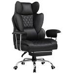 GTPLAYER Gaming Chair, Executive Office Desk Chair Ergonomic Computer Chair with Footrest Heavy Duty High Back Lumbar Support Home Recliner Swivel Chair (Black)