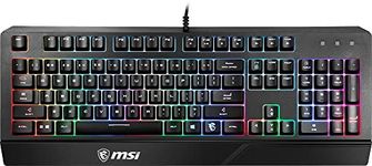 MSI VIGOR GK71 SONIC Mechnical Gaming Keyboard (UK-Layout) - Light & Fast Red MSI Sonic Switches, Multi-Layer RGB LED Backlit, Multimedia functions, Wrist Rest, MSI Center - Full-Sized