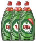 Fairy Original Washing Up Liquid Green with LiftAction | Dishes Grease Cleaner | 320ML | (Pack of 3)