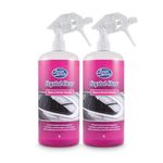 Greased Lightning Crystal Clear Glass and Mirror Cleaner Twin Pack - Fast, Powerful, and Smear-free Cleaning for Car Windscreen, Windows, and Mirrors - 2 x 1 Litre