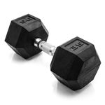 CAP Barbell 35 lb Rubber Coated Hex Dumbbell Weight