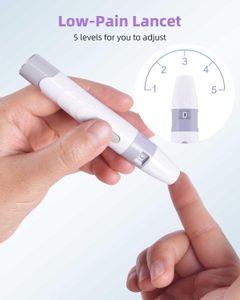 AILE Blood Glucose Test Kit – Meter, 50 Test Strips, 50 Lancets, Home Use