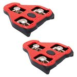 FOTGROY Bike Cleats Compatible with Peloton Look ARC Delta - Indoor Cycling & Road Bike Bicycle Cleat Set - Fully Compatible with Peloton Pedals and Delta Clips (9 Degree Float) Black Red Hexagon