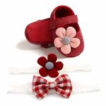 Pavilea Premium Baby Shoes – Non-Slip Red Baby Booties for Boys & Girls, Soft Sole Baby Footwear 6-12 Months, Shoes for Kids, Baby Girl Shoes & Slippers, Ideal Gift for Newborns, Boys & Girls