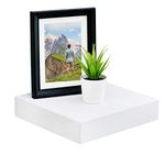 WELLAND 9.25-inch Mission Floating Shelf Wall Mounted Corner Shelves Display Rack, White