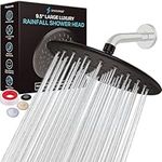 SparkPod 9.5 Inch Large Rain Shower Head -Luxury Rainfall Shower Head -High Pressure Showerhead, Full Body Coverage with Anti-Clog Silicone Nozzles-No Hassle, Easy Install (1/2 NPT, Oil Rubbed Bronze)