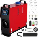 Garvee Diesel Heater 5KW 12V, All-in-One Diesel Air Heater, Portable Diesel Heater with Remote Control & LCD Monitor, Quick Heating for Car,RV,Truck, Camper,Trailer,Red