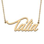 HUAN XUN BFF Friendship Jewelry Talia Name Necklace for Her Birthday Gift Sister Gift