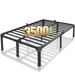 ROIL Full Size Bed Frame Platform 14 inch Heavy Duty Single Metal Bed Frames Noise Free Metal Slats No Box Spring Needed with Storage